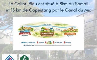 🚲 .Etape vélo confortable le long du Canal du Midi- Le colibri bleu