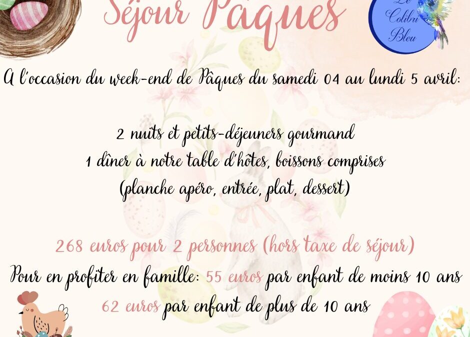 Pâques Chic & gourmand au ColibriBleu